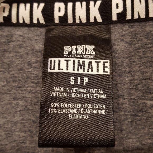 PINK Victoria’s Secret Jacket ULTIMATE 1/4 Zip Thumb Holes Size Small - Picture 7 of 12